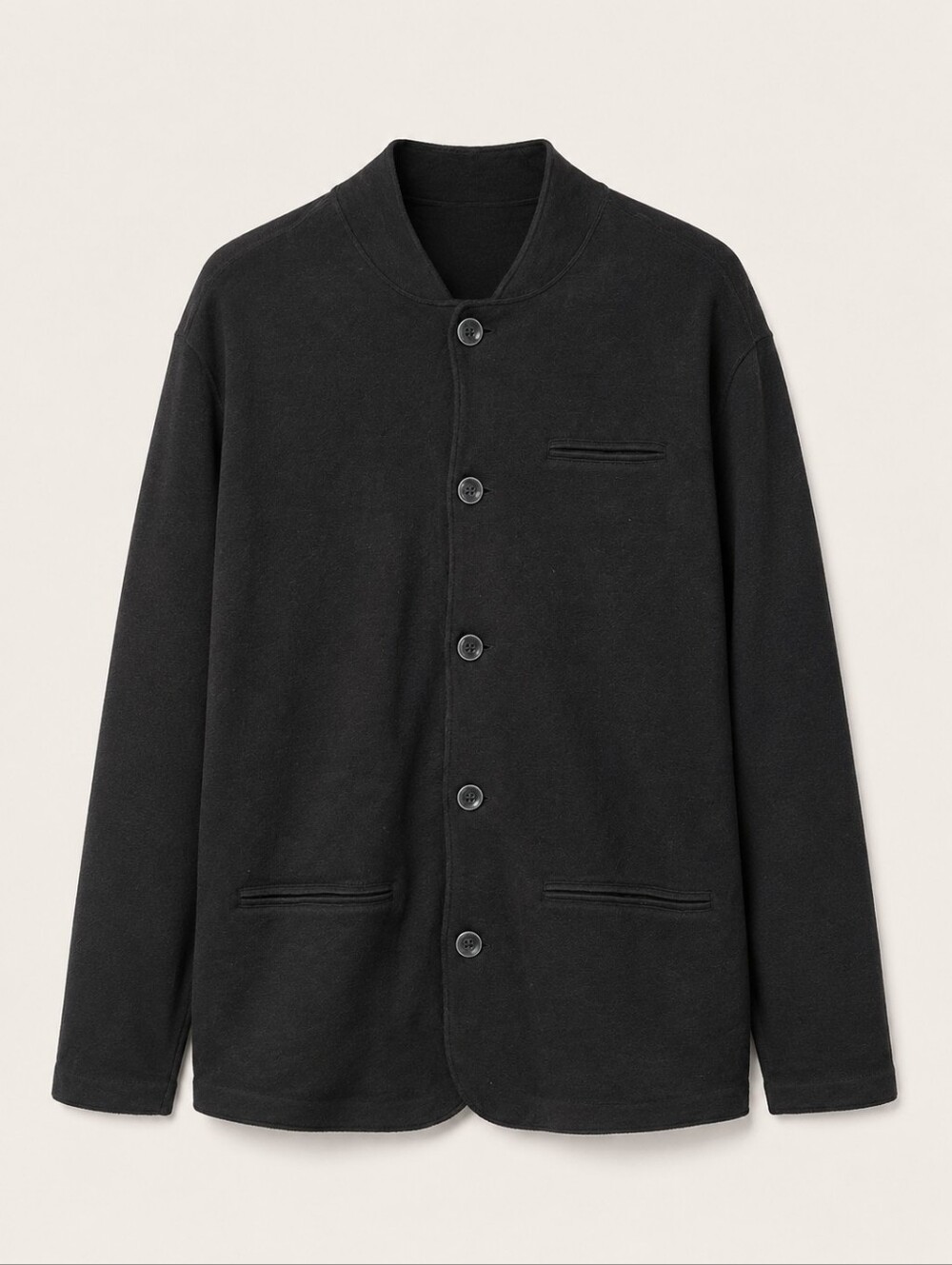 Armani Collezioni Men’s XXL Black Cotton Blend Cardigan Jacket